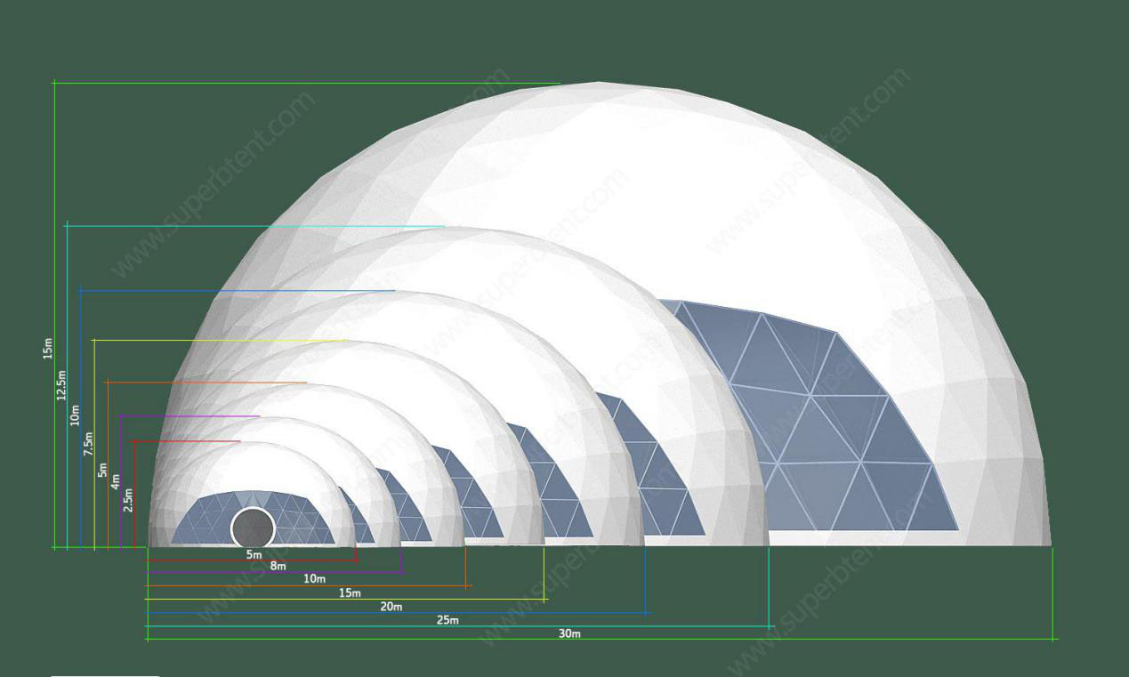 Outdoor Geodesic Dome Event Tents