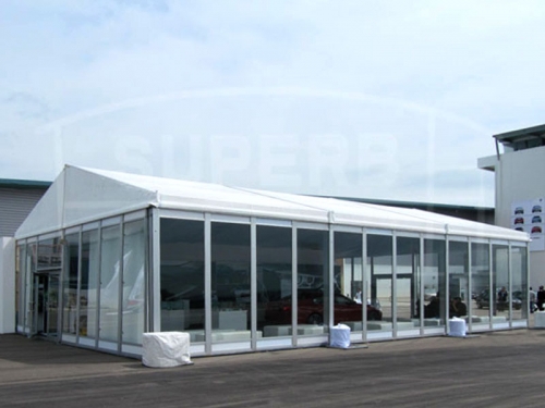 tendas de evento de vidro branco grande para venda