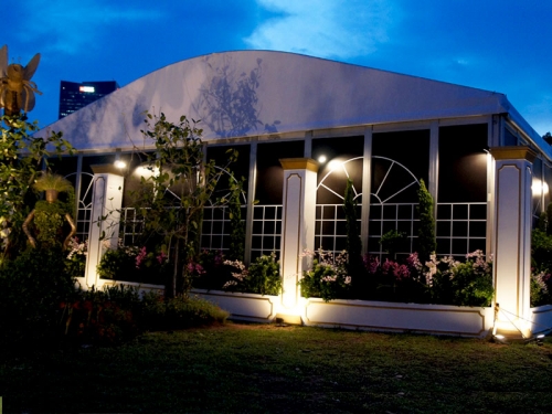 tenda de evento ao ar livre branco gardent em singpore