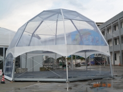 barraca octogonal transparente